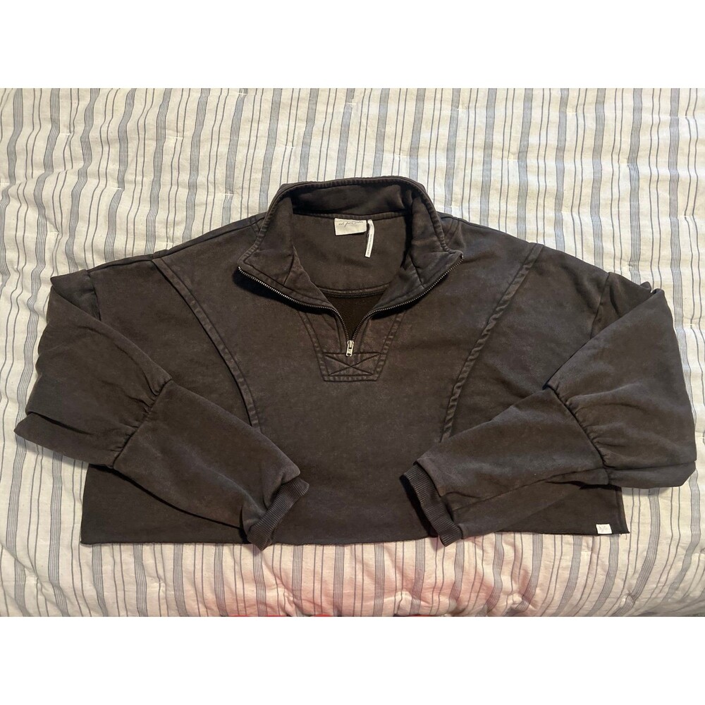 Urban Outfitters Out from Under 1/4 Zip Cropped Sweatshirt Women’s Size Large - Picture 9 of 12